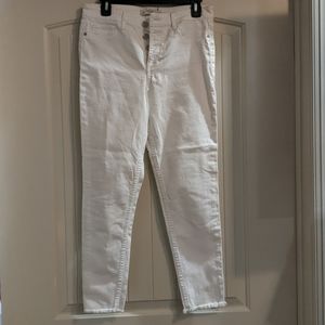 Abercrombie & Fitch white denim jeans